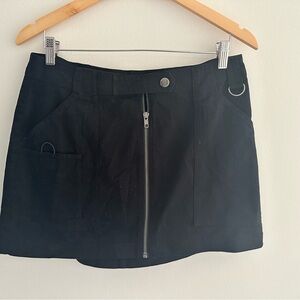 Black Cargo Skirt